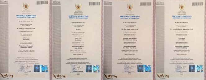 
 4 Dosen UIN Bandung Raih Sertifikat Kompetensi Badan Nasional Sertifikat Profesi