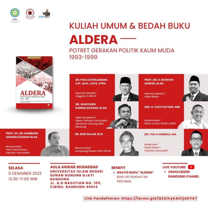 
 Anak Muda, Ayo Merapat ke UIN Bandung untuk Ikuti Bedah Buku ALDERA